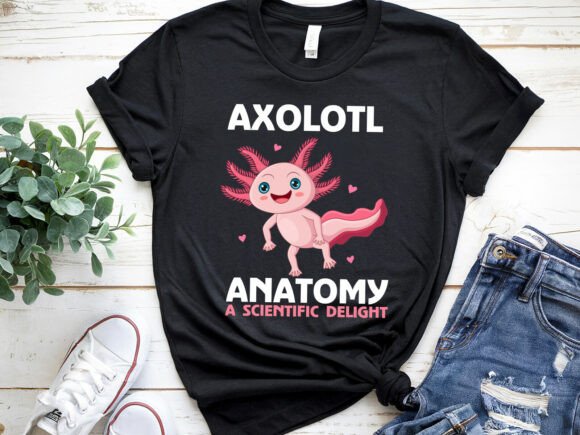 Axolotl Anatomy Science T-Shirt Graphic Design