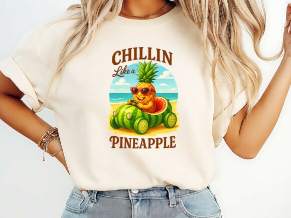 Chillin Like a Pineapple Summer T-Shirt Graphics