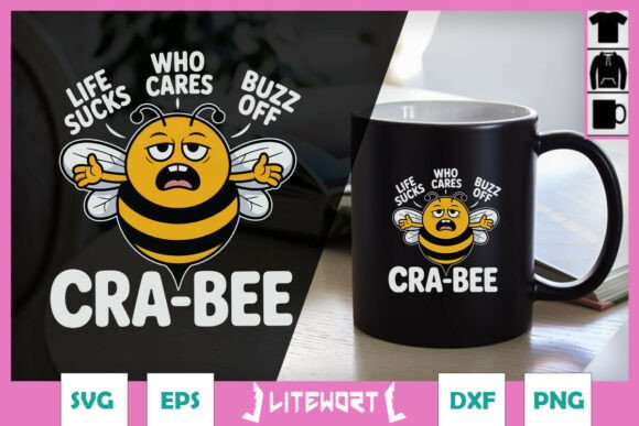 Cra-bee Funny Bee Puns SVG for Crafts and Graphics