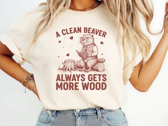 Funny Beaver T-Shirt – Clean Wood Humor