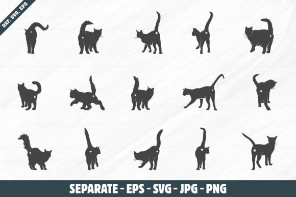 Funny Cat Butt Svg for Embroidery Projects