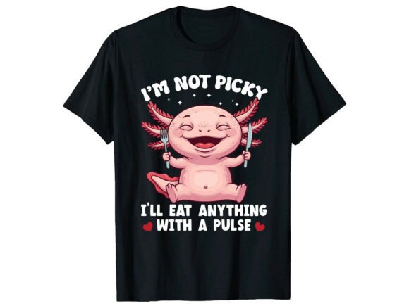 Funny Food Lover Axolotl T-Shirt Graphics Freebie