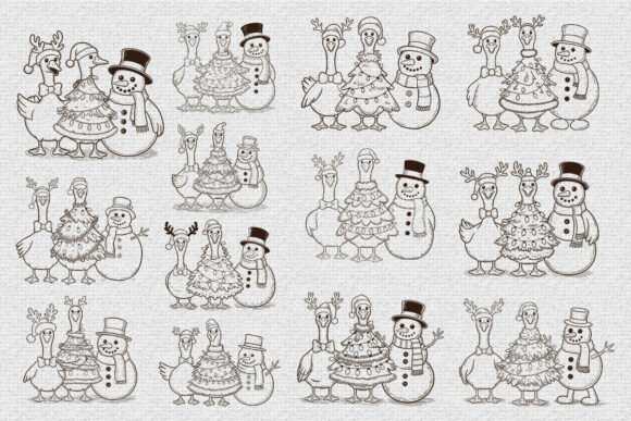 Funny Goose Christmas SVG Bundle for Crafts and Graphics