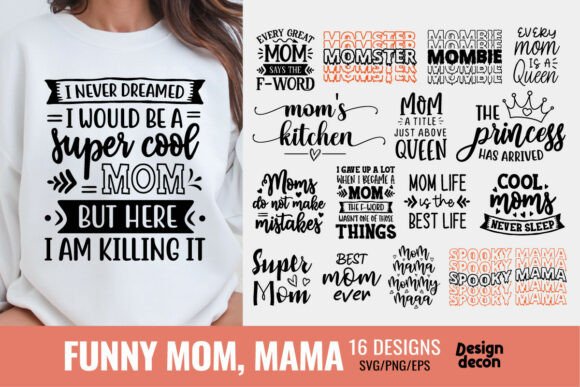 Funny Mom Mama Graphics for Crafts