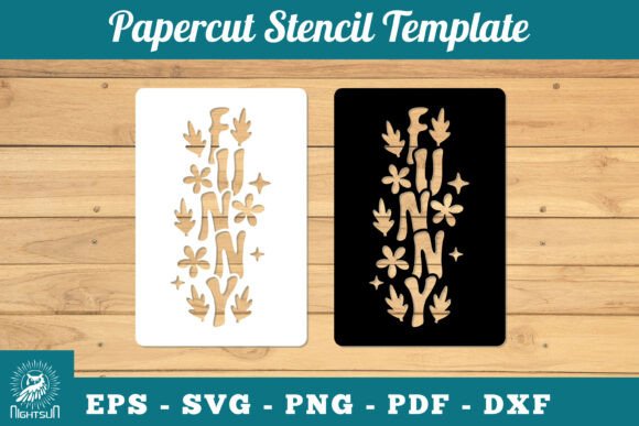 Funny Papercut Stencil SVG for Crafts and Graphics