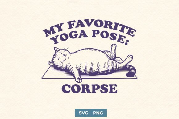 Funny Yoga Pose SVG PNG for Crafts and Graphics