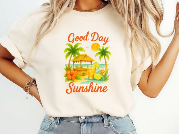 Good Day Sunshine Summer Beach T-Shirt Graphics