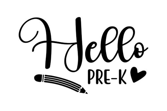Hello Pre-k Graphics for T-Shirt Designs