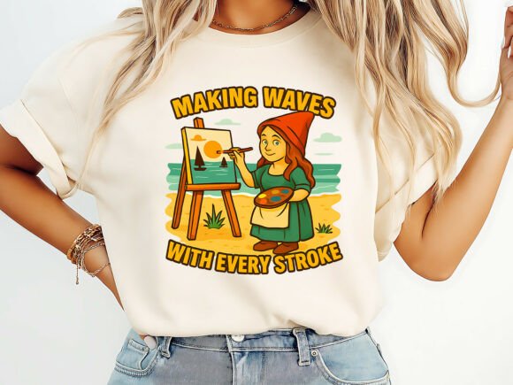Making Waves with Every Stroke T-Shirt Graphics Freebie
