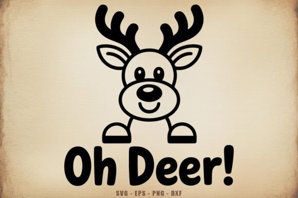 Oh Deer SVG Christmas Funny Shirt Design for Graphics and Crafts
