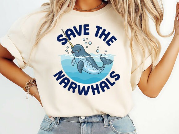 Save the Narwhals Ocean Funny T-Shirt