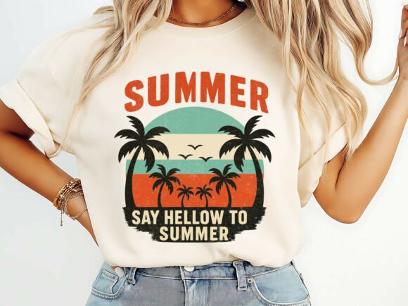 Say Hello to Summer Beach T-Shirt Graphics