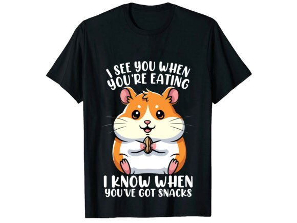 Snack Lover Funny Hamster T-Shirt Graphics