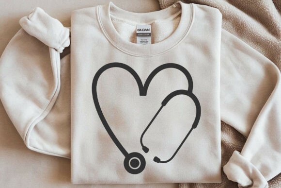 Stethoscope Heart SVG File for Graphics and Crafts