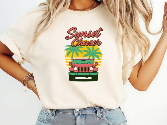 Sunset Chaser Palm Tree Adventure T-Shirt Graphics