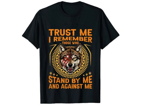 Trust Me Fierce Graphic Wolf T-shirt: A Bold Choice for Editorial Design